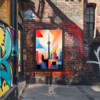 Toronto Modern Skyline Artistic Travel Poster