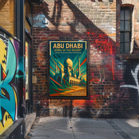Abu Dhabi Jewel Desert Cityscape Travel Poster