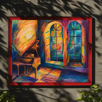 Grand Piano in Dreamlike Abstract Artwork Poster