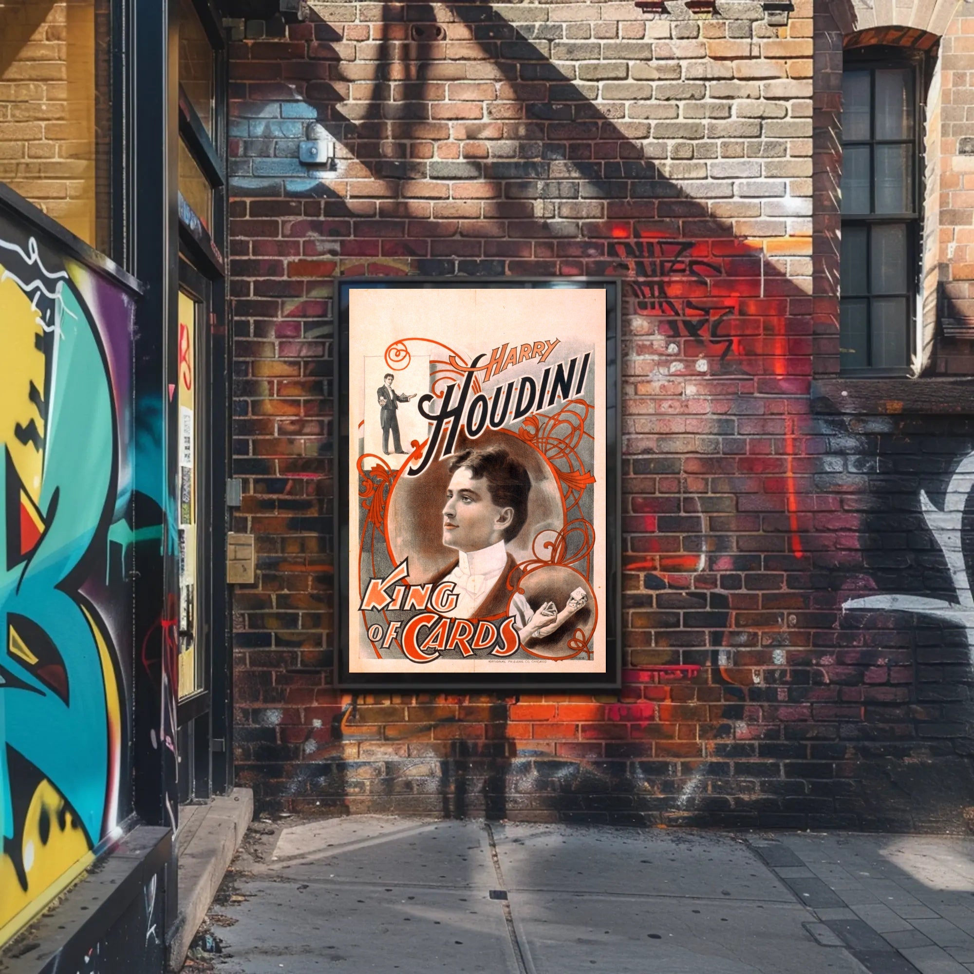 Harry Houdini Magic Performer Vintage Historical Poster