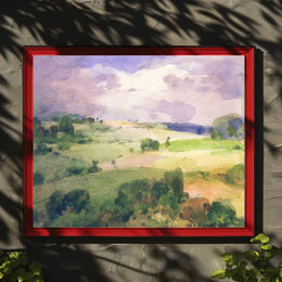 Serene Landscape Watercolor Poster