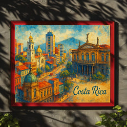 Costa Rica Cityscape Poster