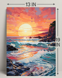 Vibrant Coastal Sunset Poster