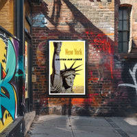 Statue Of Liberty Vintage Travel Poster Art For Home Decor