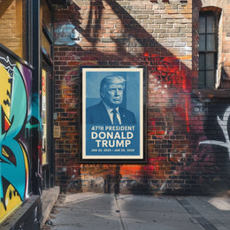 Patriotic Monochrome Presidential Art for Political Propaganda Poster