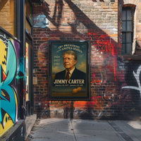 Jimmy Carter 39th President Wall Art Vintage Portrait Print PosterGoat