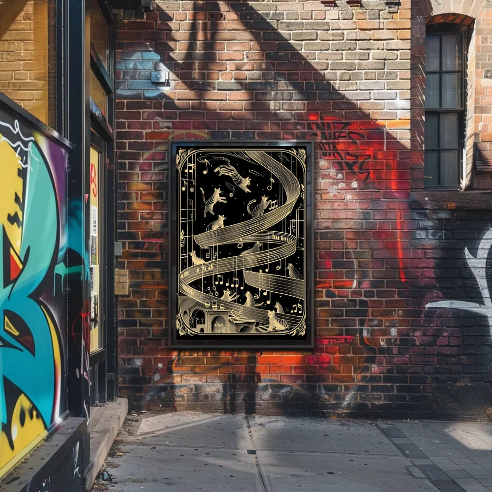 Futuristic Cityscape Art Poster