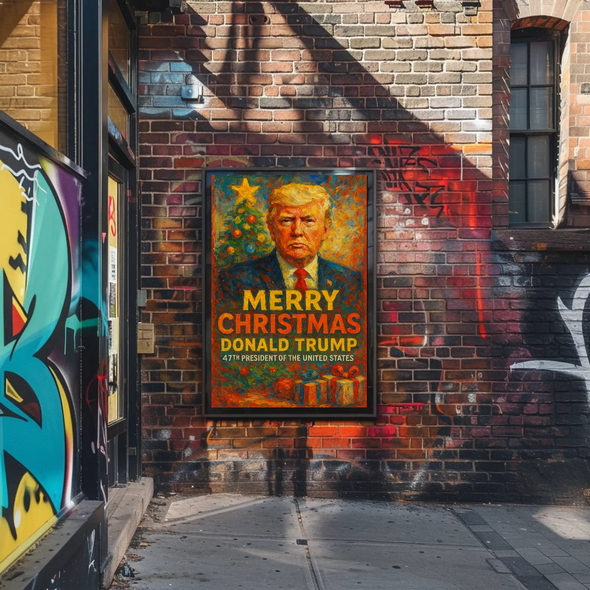 Donald Trump Christmas Theme Political Poster