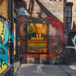 Donald Trump Christmas Theme Political Poster