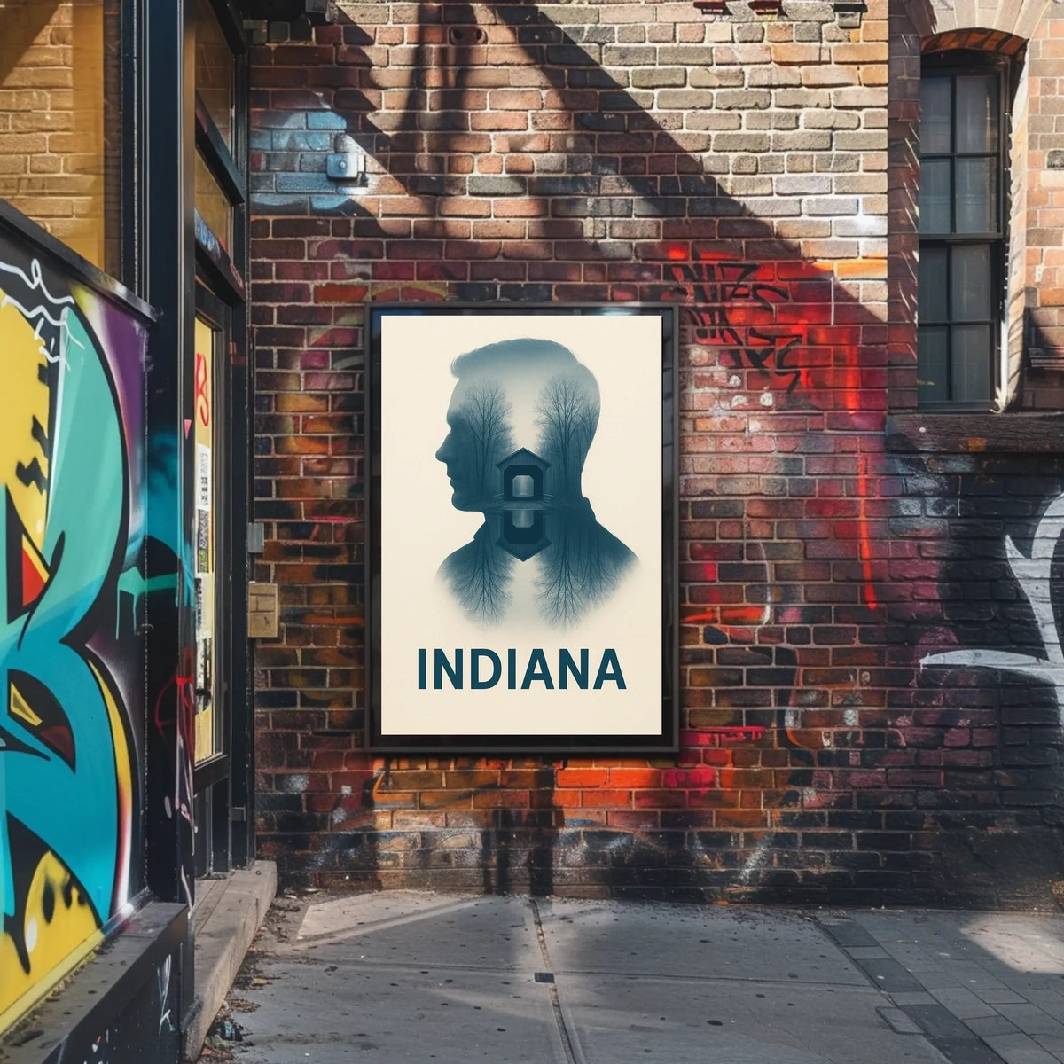 Indiana Silhouette Poster