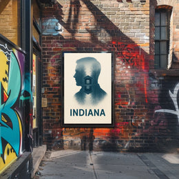 Indiana Silhouette Poster