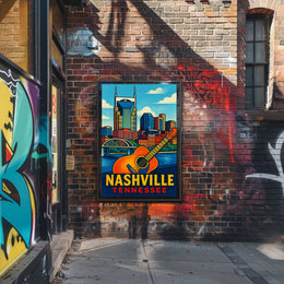 Nashville Pop Art Poster