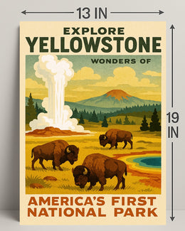 Explore Yellowstone Poster PosterGoat