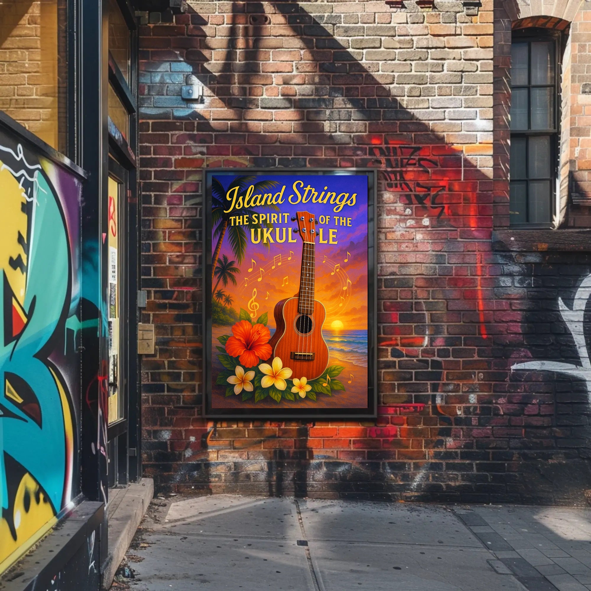 Island Strings - The Spirit of the Ukulele Poster PosterGoat