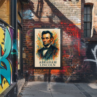 Historical Watercolor Portrait: Patriotic American Legacy