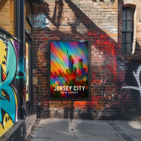 Jersey City Harbor Skyline Urban Realism Collector Poster