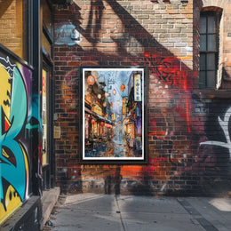 Lantern-Lit Alleyway Poster