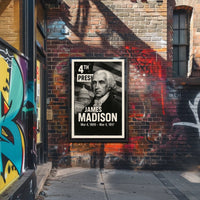 James Madison 4th President of the United States Digital Montaje Poster