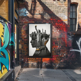 New York City A Symbolic Collage Poster