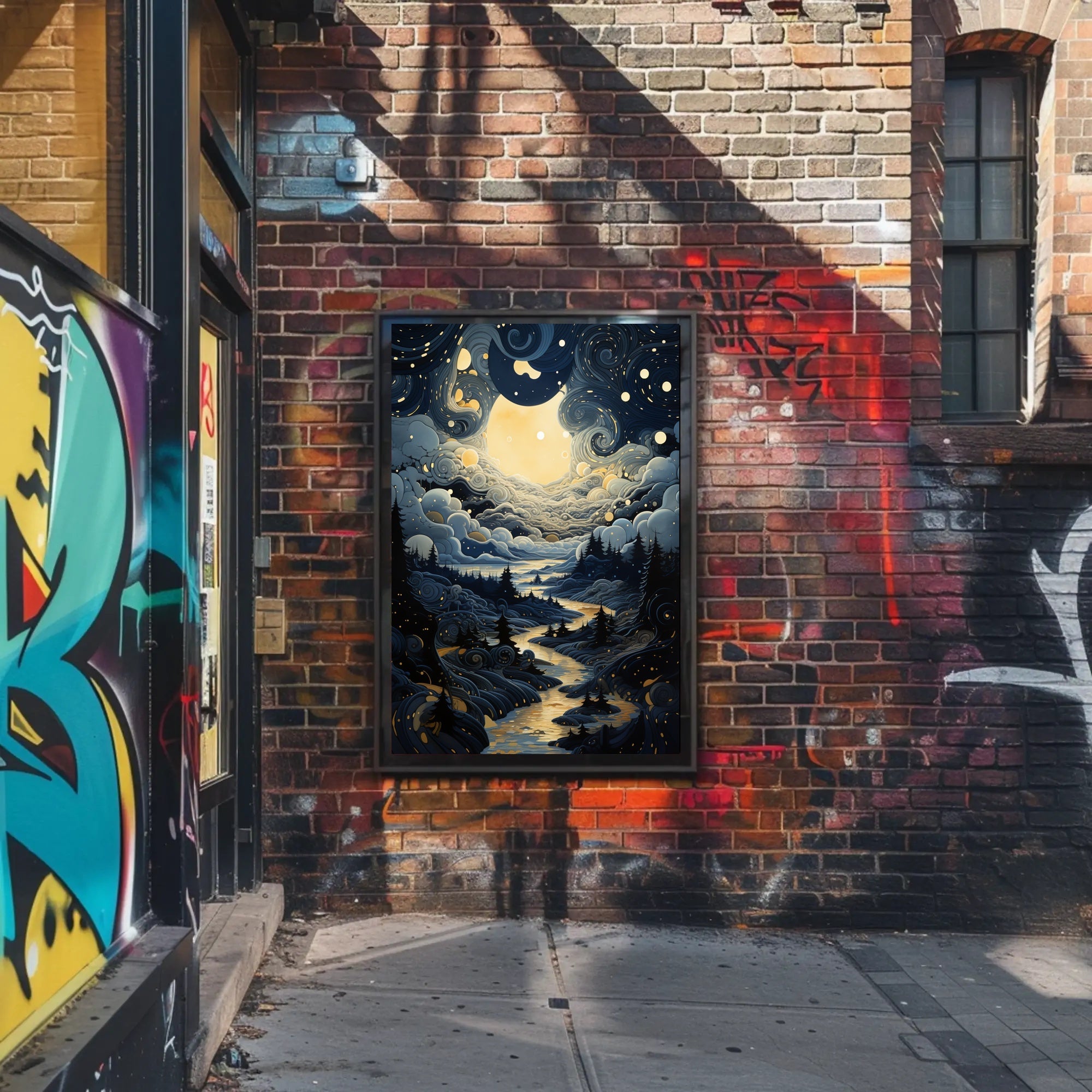 Celestial Nightscape Poster PosterGoat