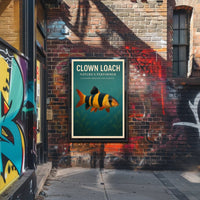 Clown Loach Nature's Performer Wall Art PosterGoat