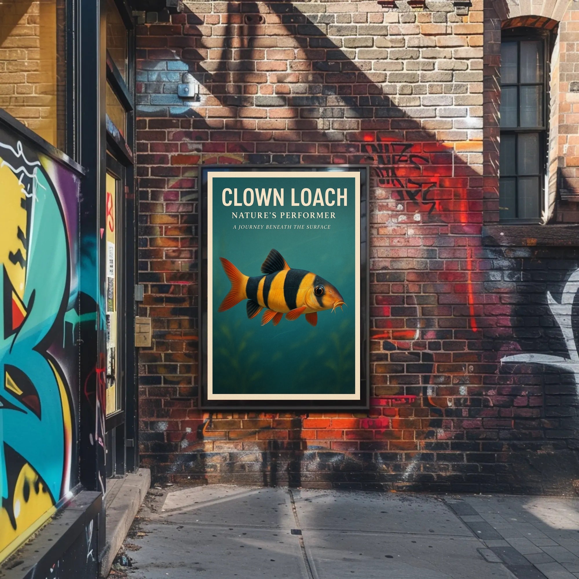 Clown Loach Nature's Performer Wall Art PosterGoat