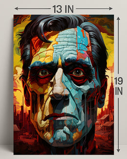 Abstract Portrait Of A Leader Abstract Poster PosterGoat