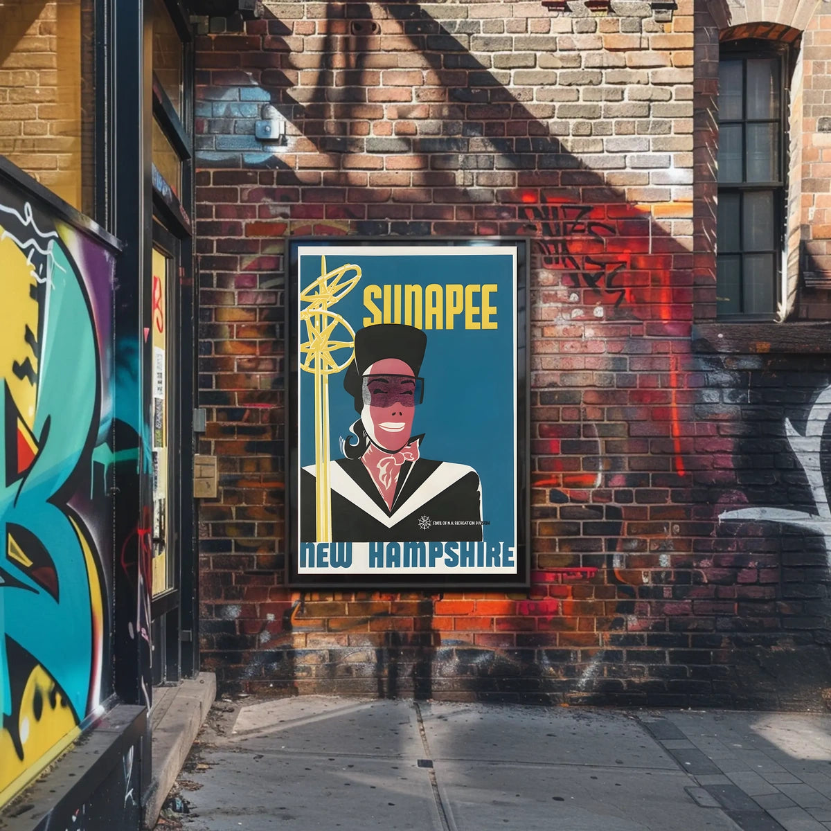 Sunapee Skiing Adventure Poster