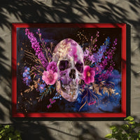 Floral Skull Art Poster