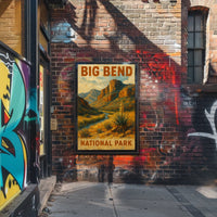 Big Bend National Park Desert Vintage Wanderlust Poster