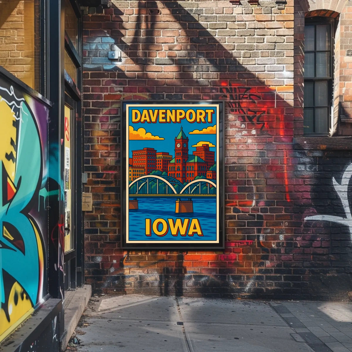 Davenport, Iowa A Vibrant Cityscape Poster