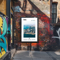 Doha Cityscape Vibrance: Modern Architecture and Culture Urban or Cityscape Poster PosterGoat