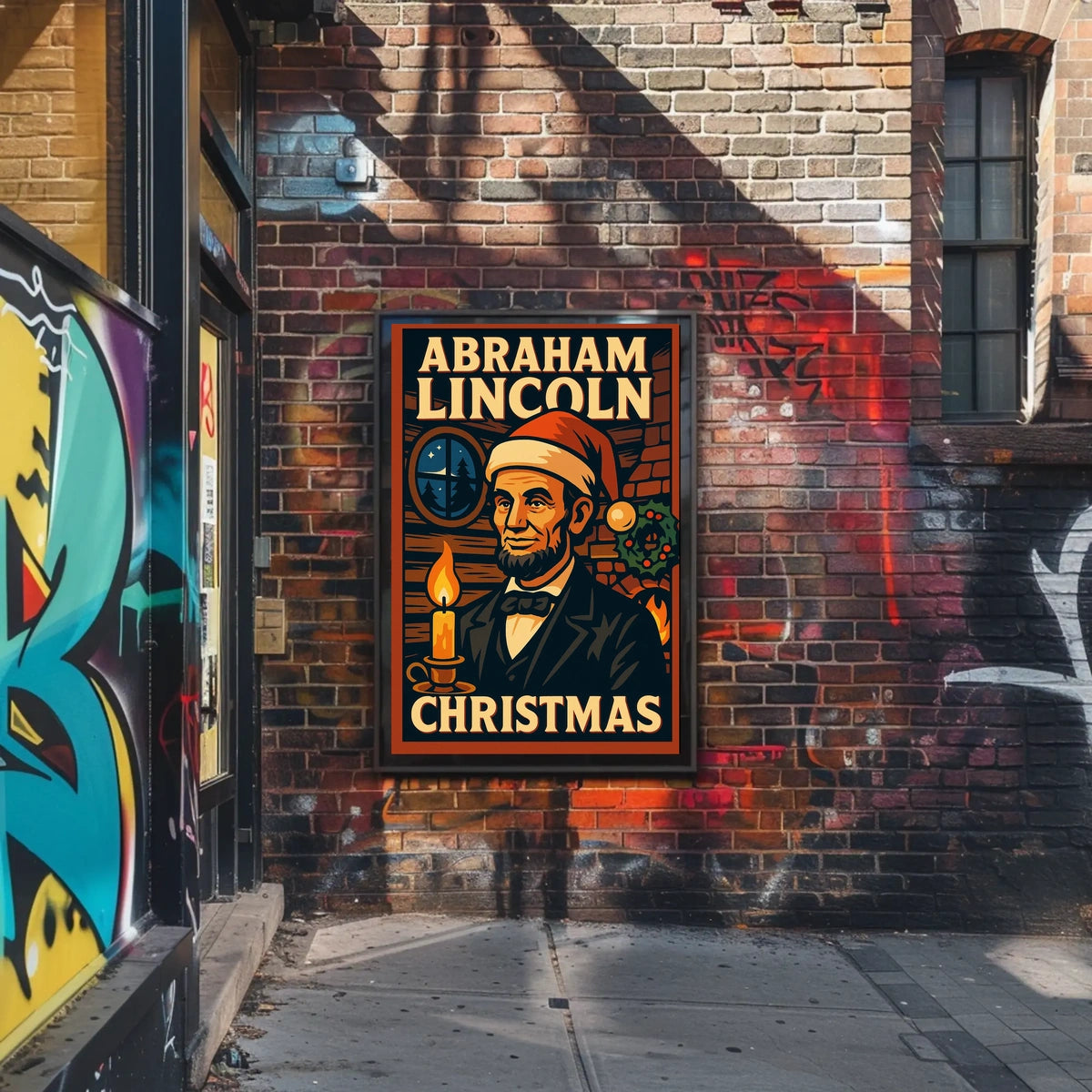 Abraham Lincoln Christmas Poster