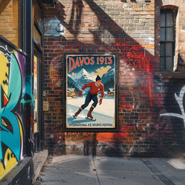 Davos 1913 – International Ice Sports Festival Poster PosterGoat