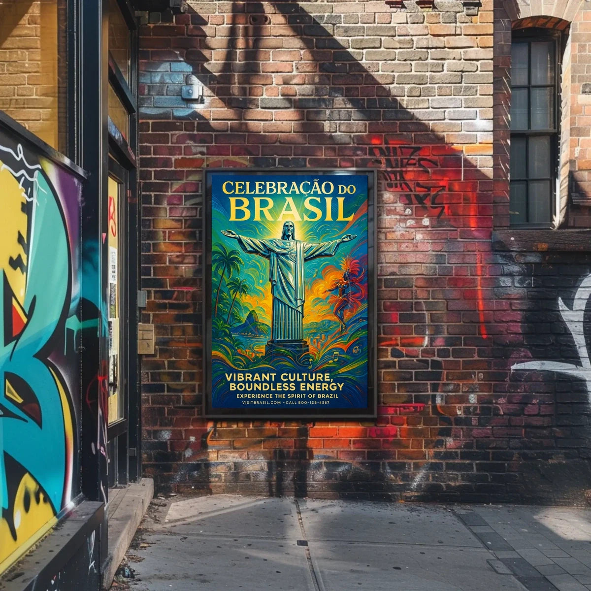 Celebration of Brazil vibrant cultural heritage poster