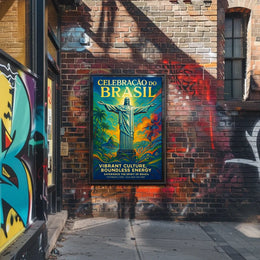 Celebration of Brazil vibrant cultural heritage poster
