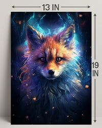 Mystical Fox Portrait Poster PosterGoat