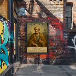 Saint Peter Religious Portrait Poster - Inspirational and Educational Poster