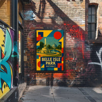 Belle Isle Park Detroit Scenic Art Poster