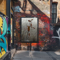 Frost-Covered Autumn Leaves Nature Poster