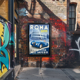 Historic Rome Car Race Poster