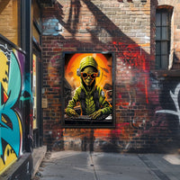 Alien Dj In Space Poster