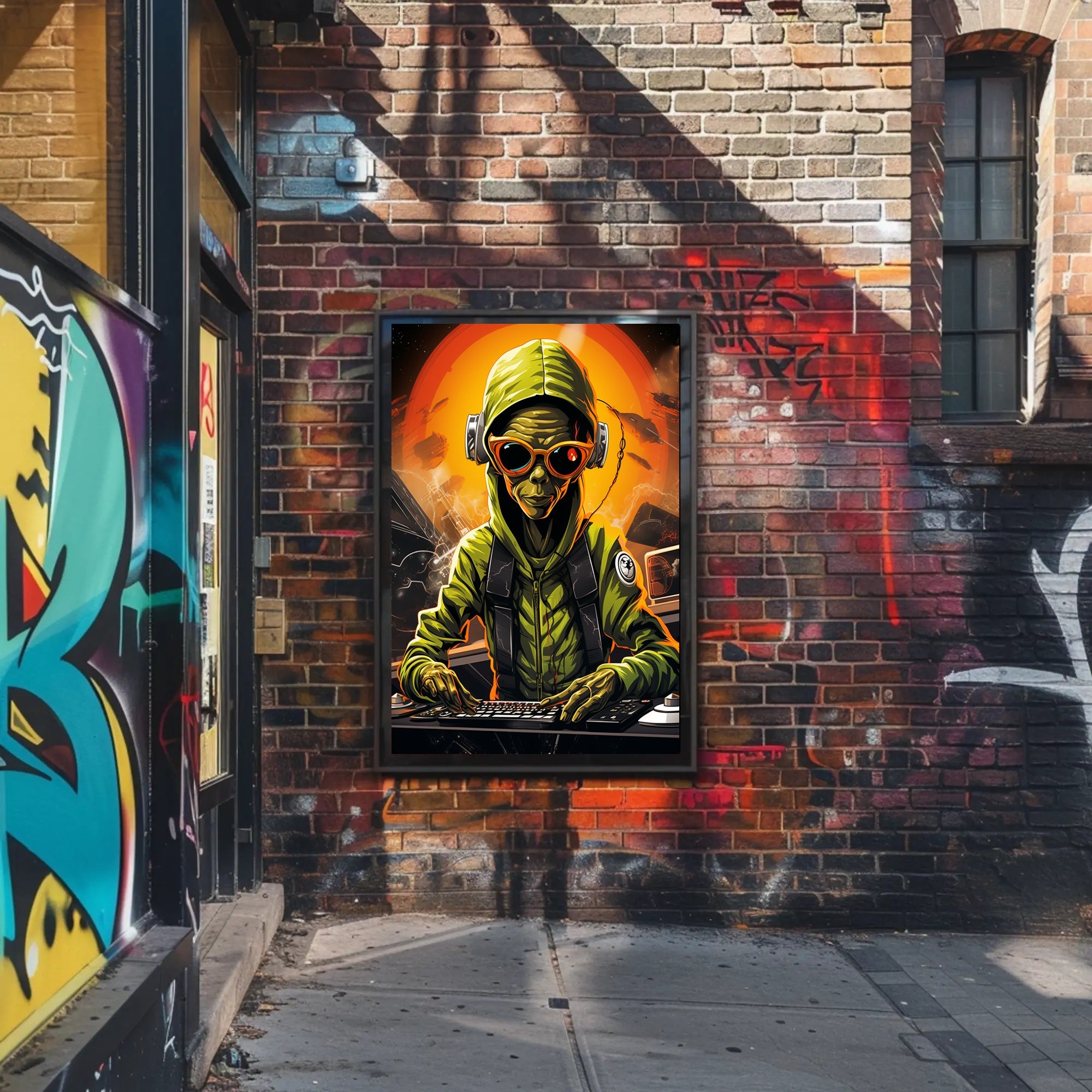 Alien Dj In Space Poster