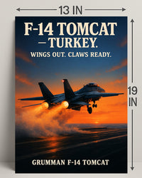 Grumman F-14 Tomcat Wings Out, Claws Ready Poster PosterGoat
