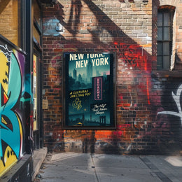 New York City Cultural Melting Pot Poster Modern Wall Art