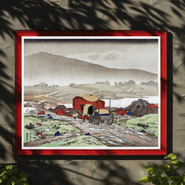 Serene Edo-Period Landscape Art Poster: Cultural or Heritage Poster