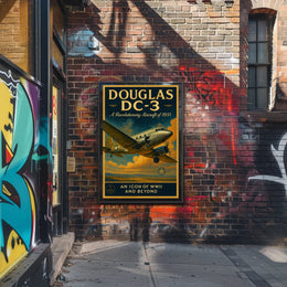 Douglas DC3 Vintage Aviation Poster Print