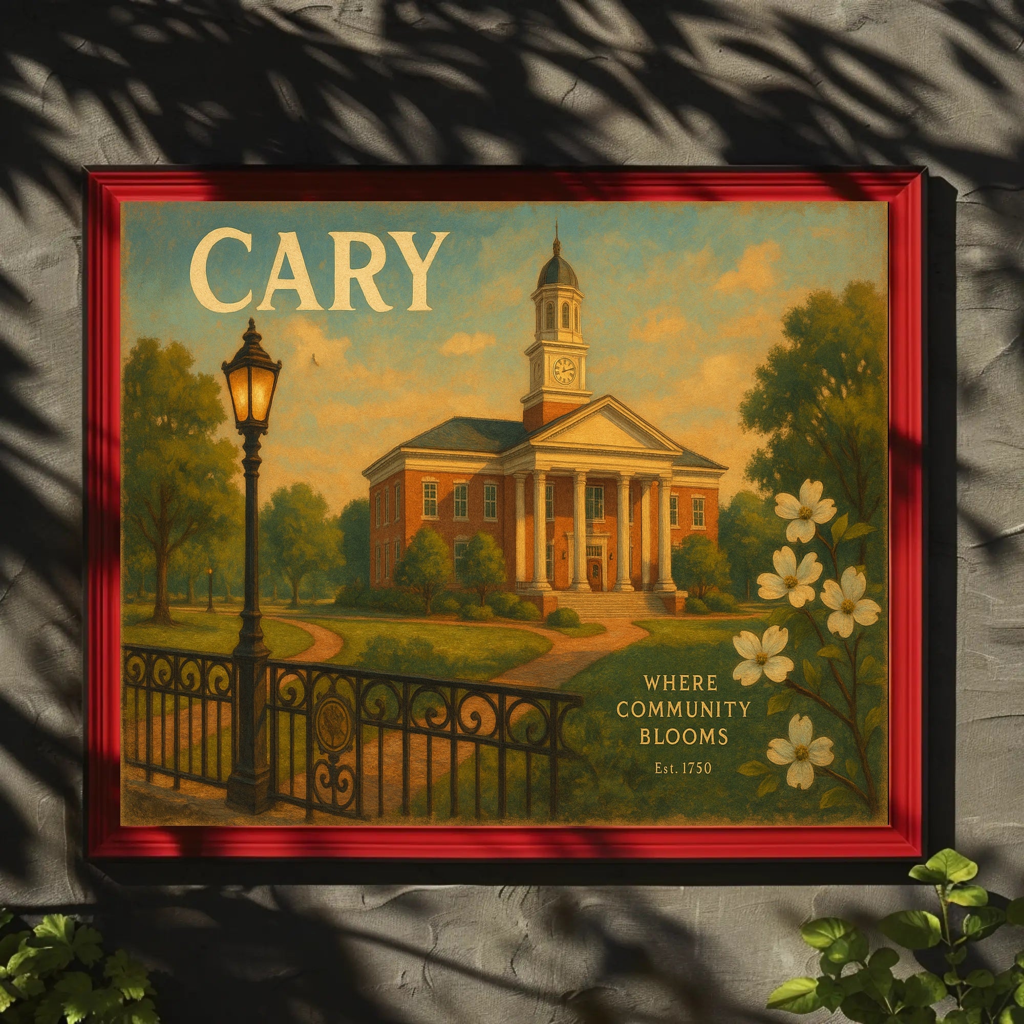 Welcome to Cary Travel Poster Wall Art