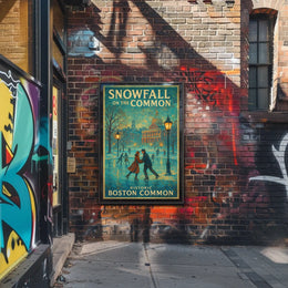 Snowfall on the Common Poster