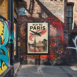 Fly To Paris Poster